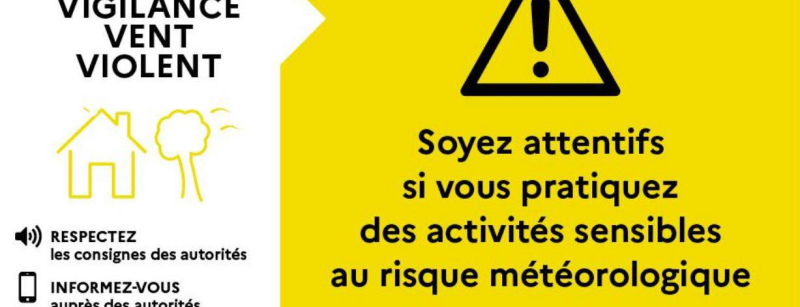 Vigilance jaune vent violent